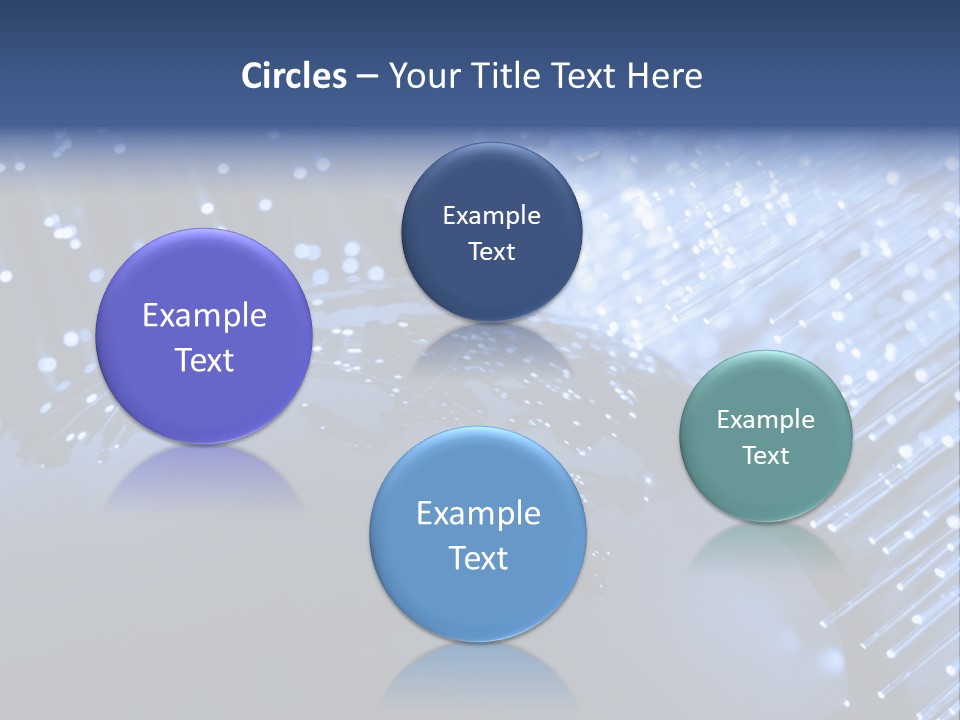 Fiber Optics Background With Lots Of Light Spots PowerPoint Template