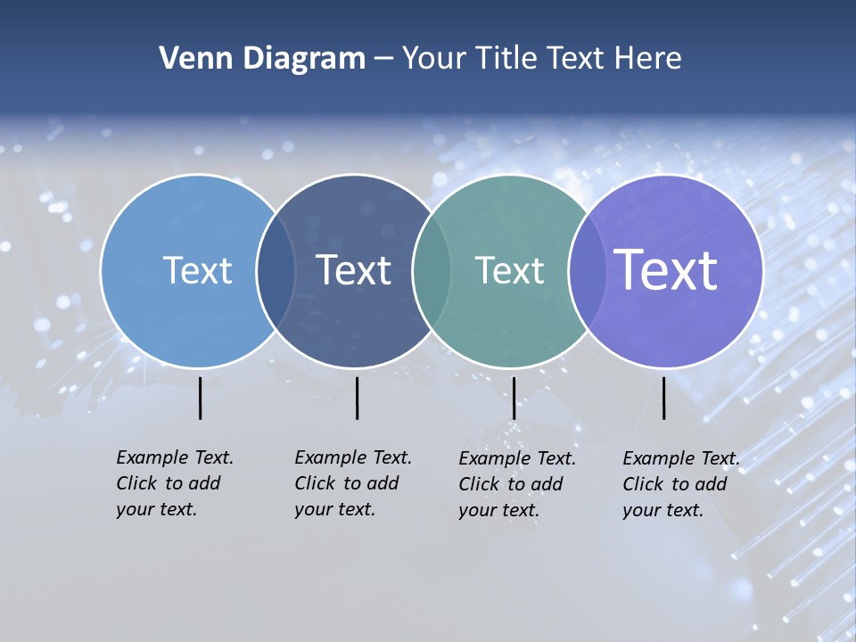 Fiber Optics Background With Lots Of Light Spots PowerPoint Template