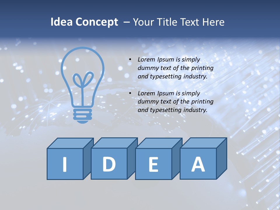 Fiber Optics Background With Lots Of Light Spots PowerPoint Template