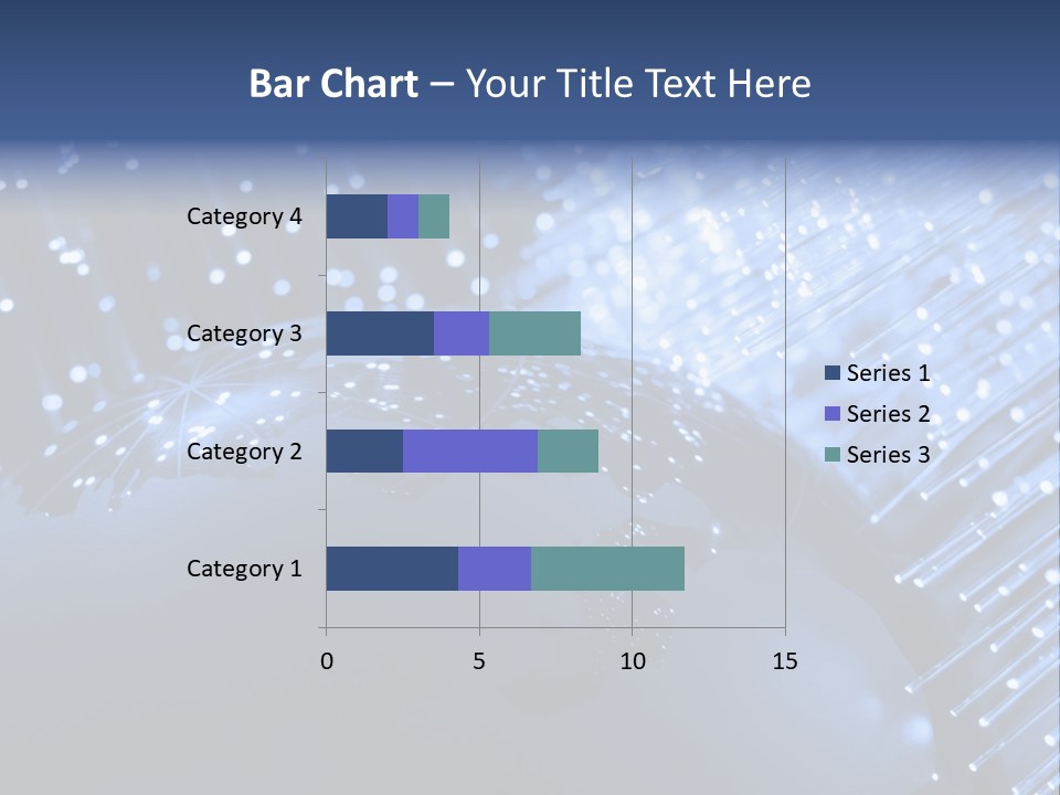Fiber Optics Background With Lots Of Light Spots PowerPoint Template