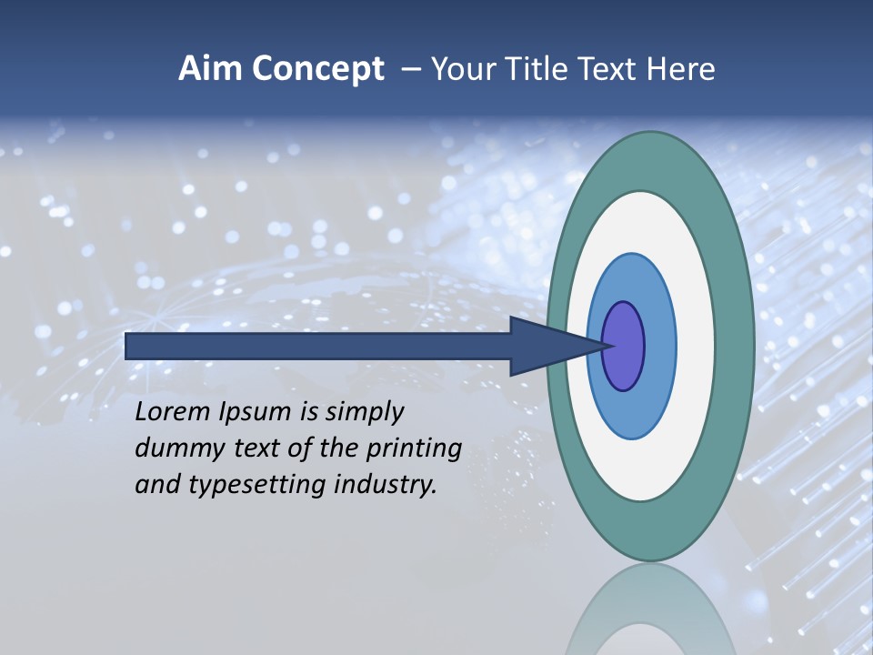 Fiber Optics Background With Lots Of Light Spots PowerPoint Template