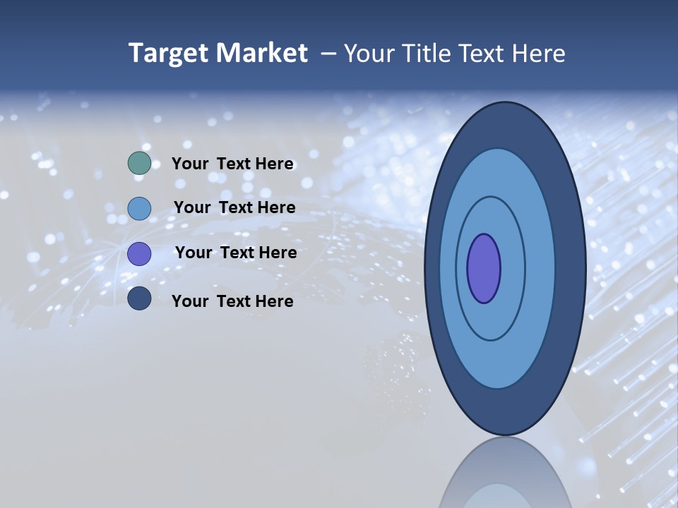 Fiber Optics Background With Lots Of Light Spots PowerPoint Template