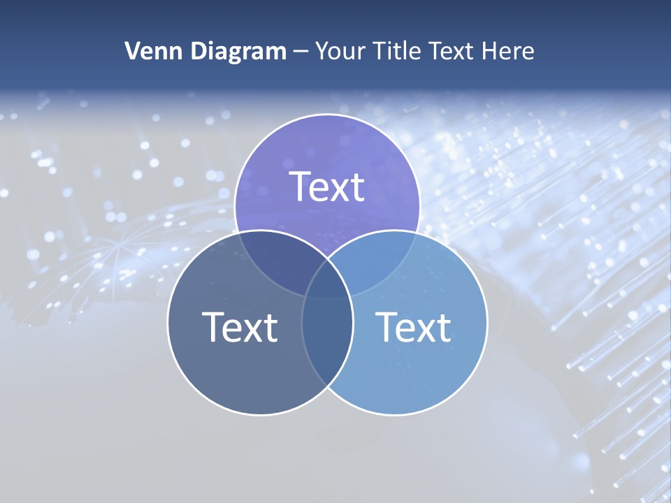 Fiber Optics Background With Lots Of Light Spots PowerPoint Template