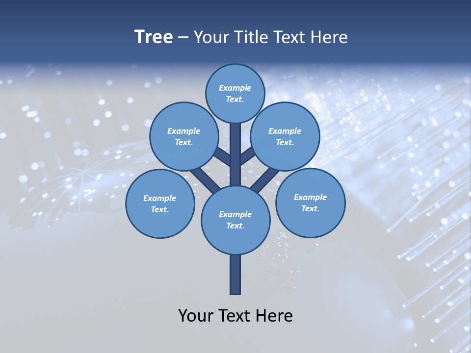 Fiber Optics Background With Lots Of Light Spots PowerPoint Template