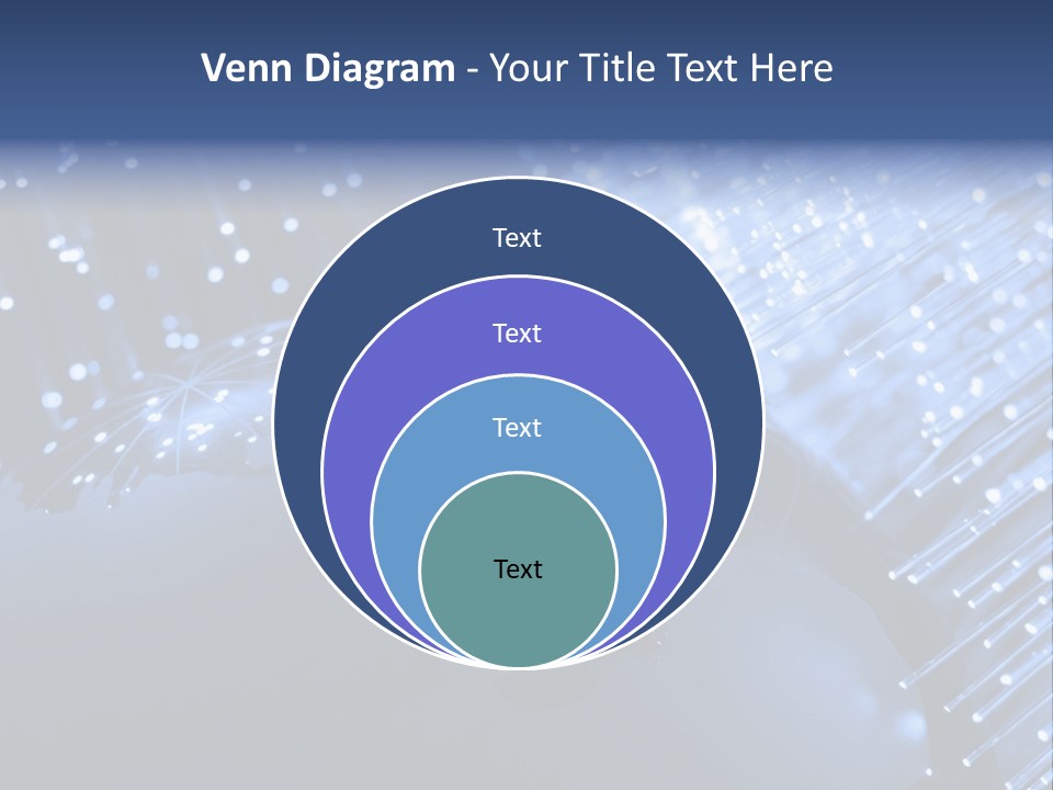 Fiber Optics Background With Lots Of Light Spots PowerPoint Template