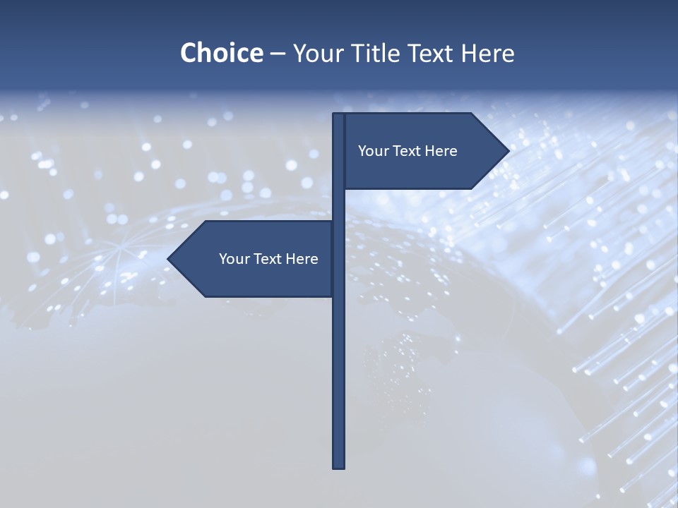 Fiber Optics Background With Lots Of Light Spots PowerPoint Template