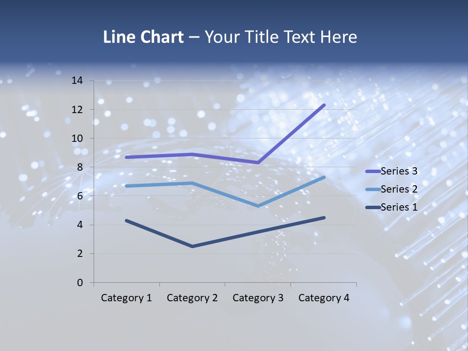 Fiber Optics Background With Lots Of Light Spots PowerPoint Template