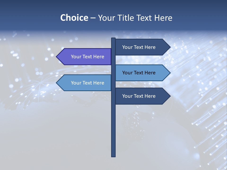 Fiber Optics Background With Lots Of Light Spots PowerPoint Template