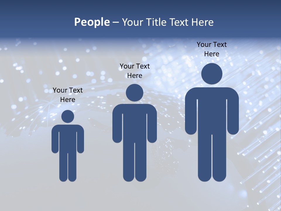 Fiber Optics Background With Lots Of Light Spots PowerPoint Template