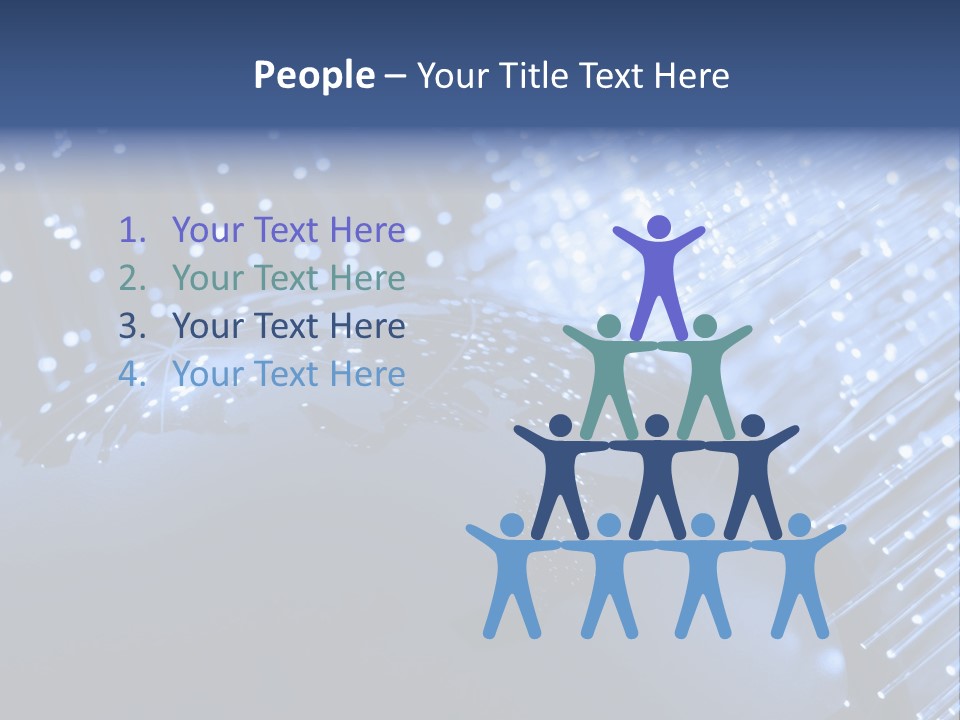 Fiber Optics Background With Lots Of Light Spots PowerPoint Template