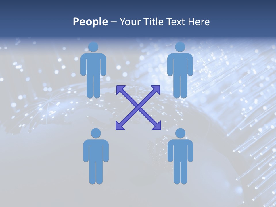 Fiber Optics Background With Lots Of Light Spots PowerPoint Template