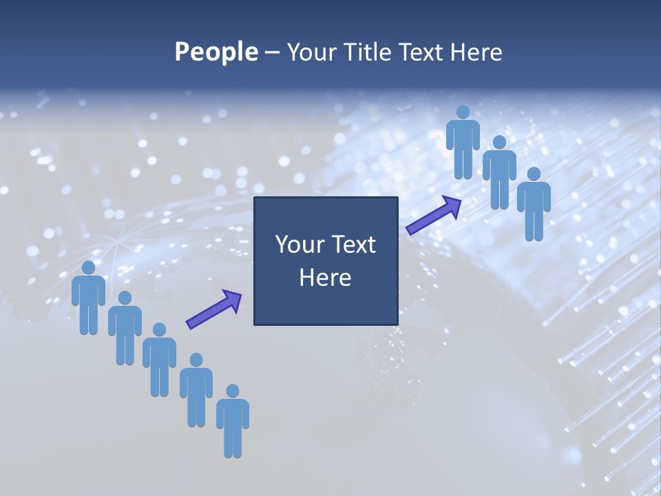 Fiber Optics Background With Lots Of Light Spots PowerPoint Template