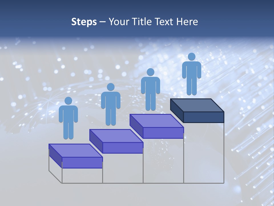 Fiber Optics Background With Lots Of Light Spots PowerPoint Template