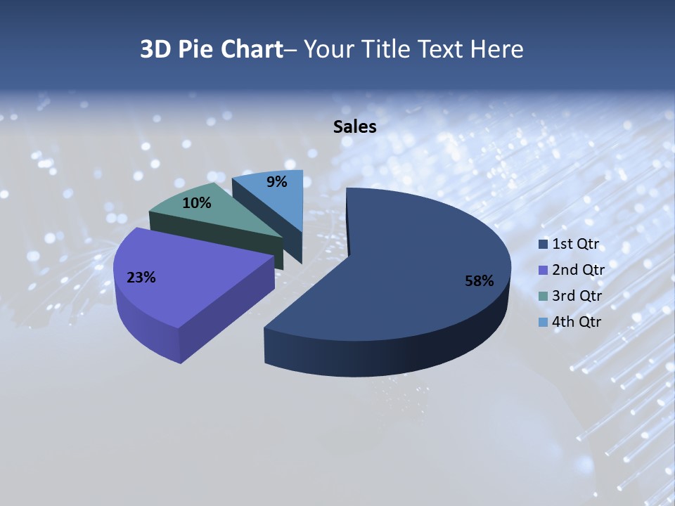 Fiber Optics Background With Lots Of Light Spots PowerPoint Template