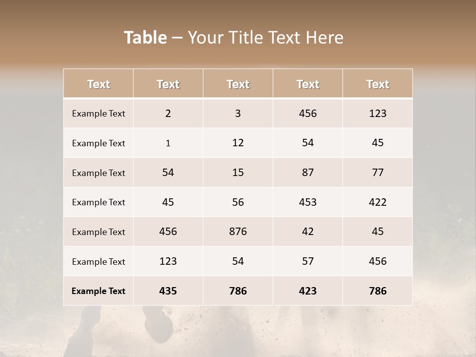 A White Horse Galloping Through A Dusty Field PowerPoint Template