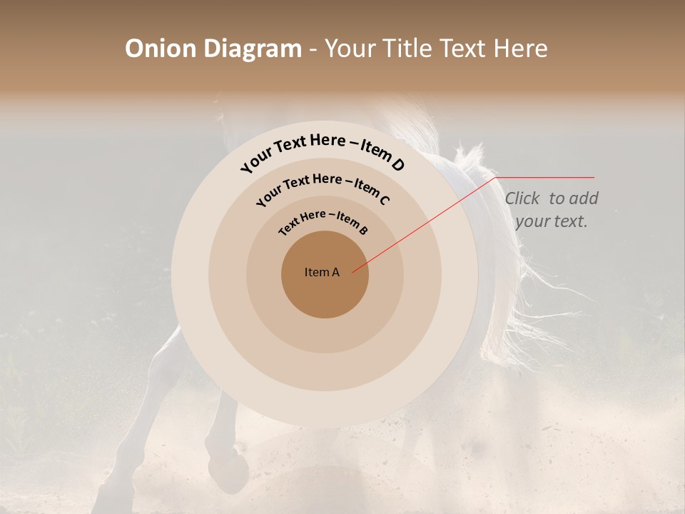 A White Horse Galloping Through A Dusty Field PowerPoint Template