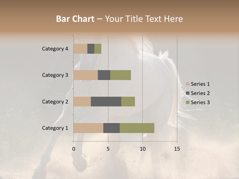 A White Horse Galloping Through A Dusty Field PowerPoint Template