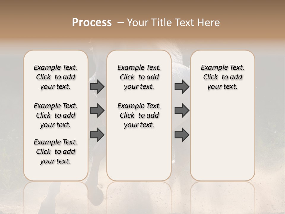 A White Horse Galloping Through A Dusty Field PowerPoint Template