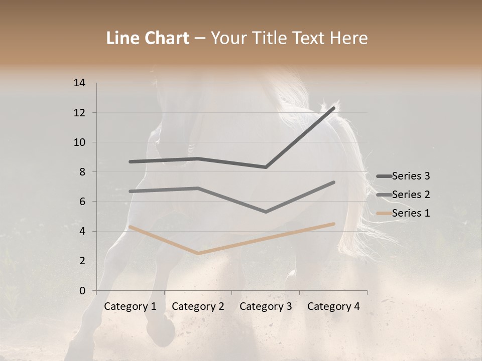 A White Horse Galloping Through A Dusty Field PowerPoint Template