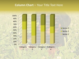 Portrait Of A Young Puppy Purebred Rottweiler In A Garden PowerPoint Template