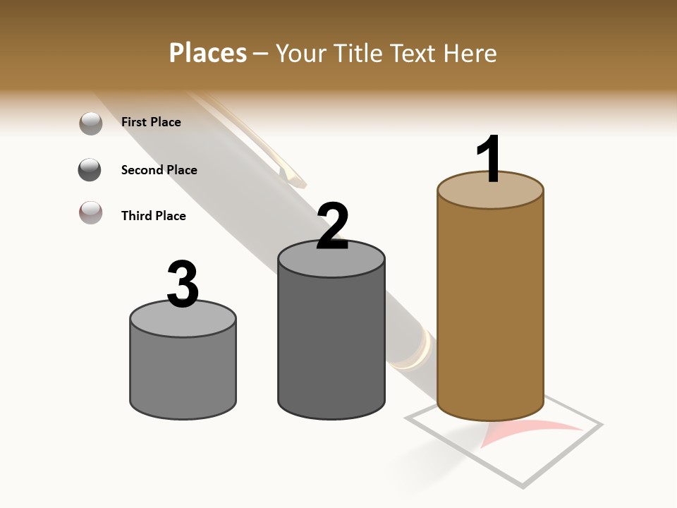 Pin With Check-Box PowerPoint Template