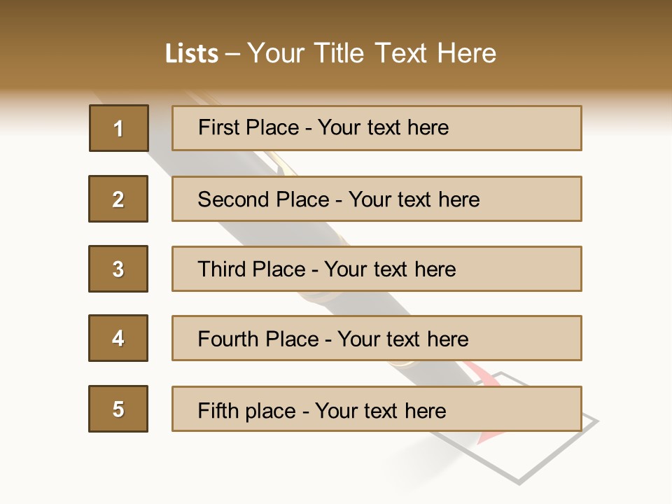 Pin With Check-Box PowerPoint Template