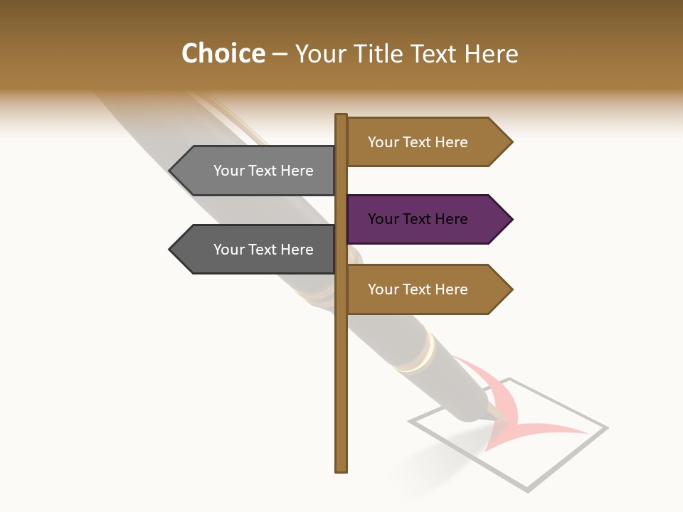 Pin With Check-Box PowerPoint Template