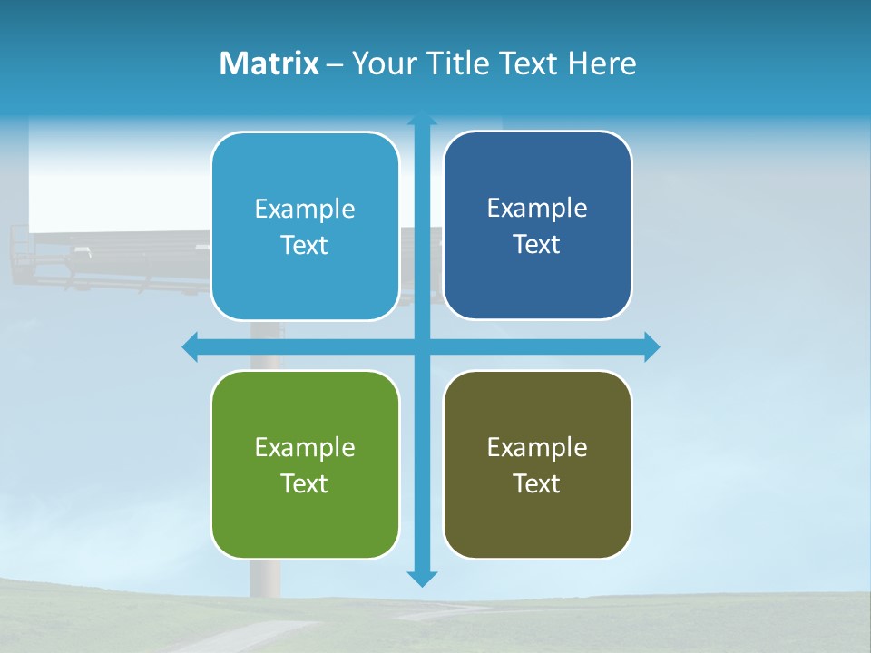 Blank Billboard In A Field With A Blue Sky PowerPoint Template