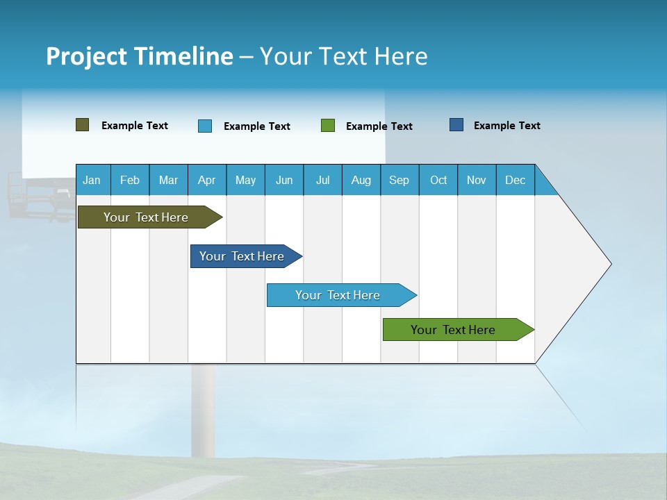 Blank Billboard In A Field With A Blue Sky PowerPoint Template