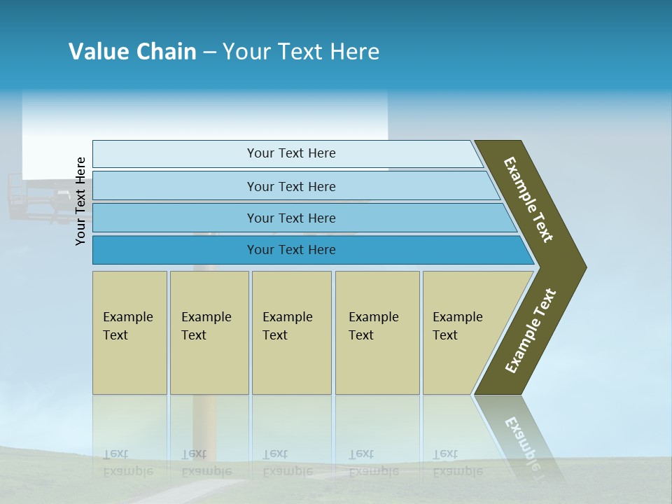 Blank Billboard In A Field With A Blue Sky PowerPoint Template