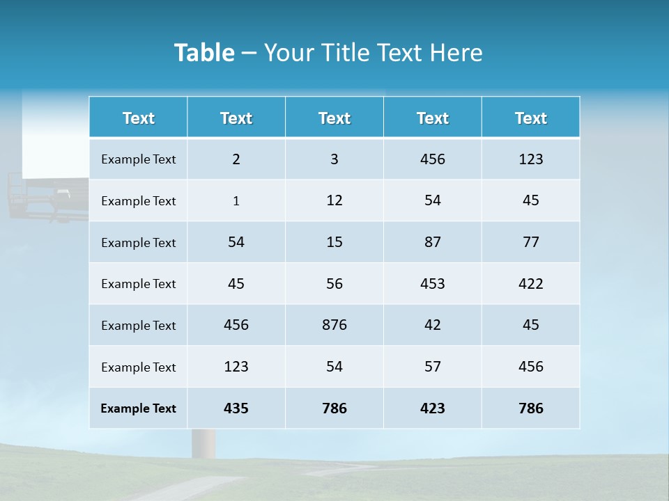 Blank Billboard In A Field With A Blue Sky PowerPoint Template