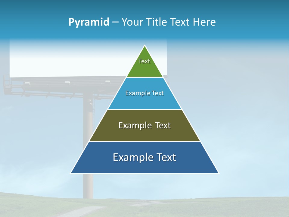 Blank Billboard In A Field With A Blue Sky PowerPoint Template