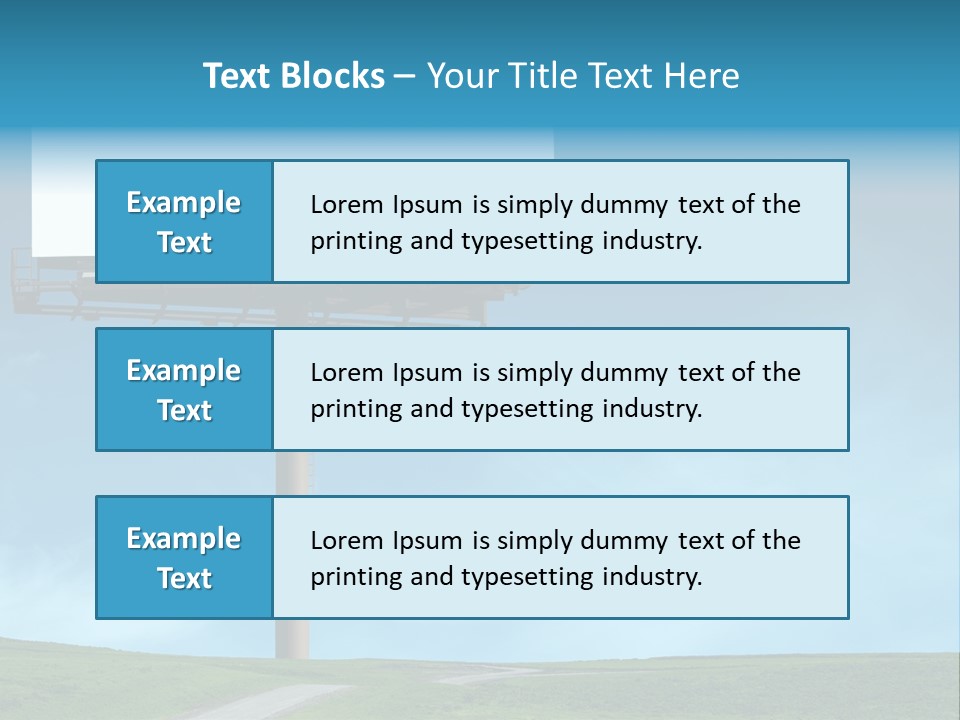 Blank Billboard In A Field With A Blue Sky PowerPoint Template