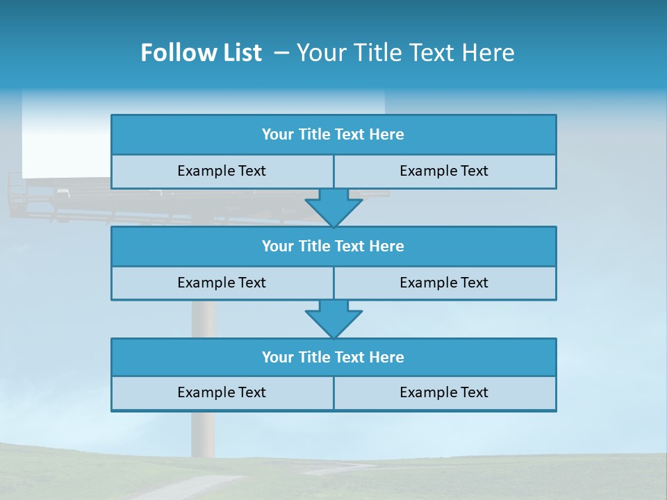 Blank Billboard In A Field With A Blue Sky PowerPoint Template