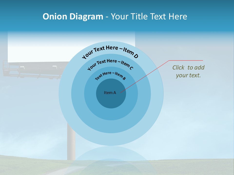 Blank Billboard In A Field With A Blue Sky PowerPoint Template