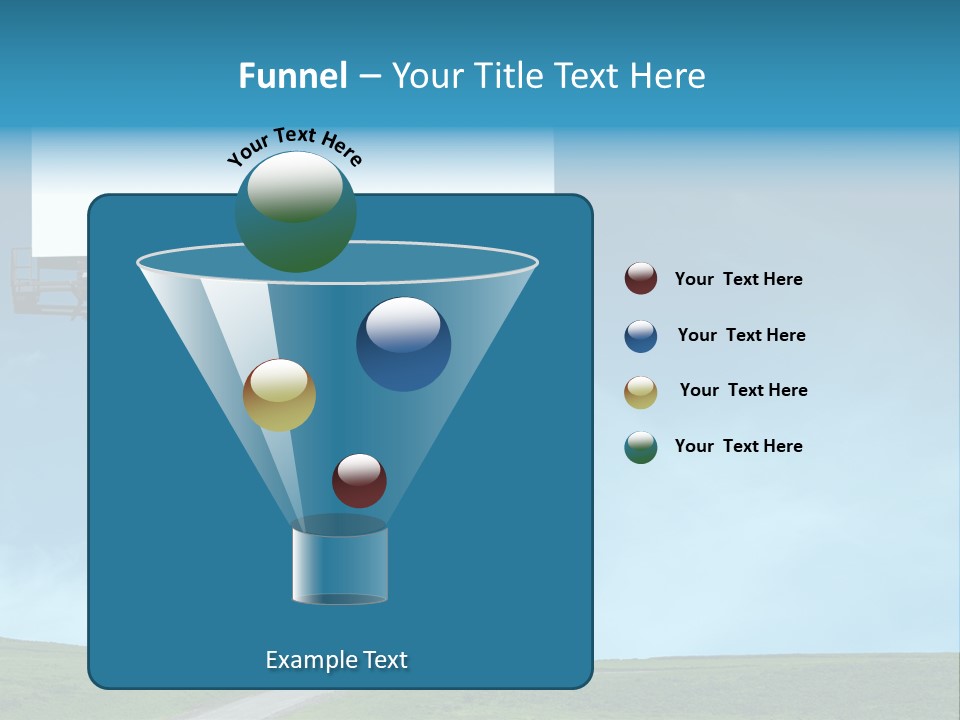 Blank Billboard In A Field With A Blue Sky PowerPoint Template