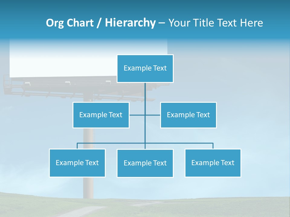 Blank Billboard In A Field With A Blue Sky PowerPoint Template