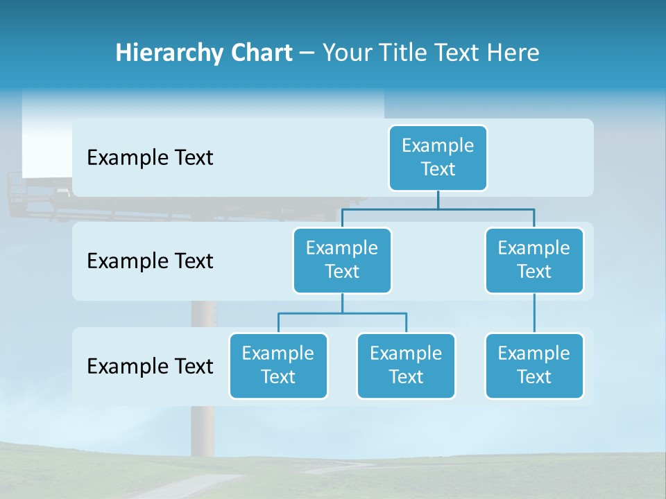 Blank Billboard In A Field With A Blue Sky PowerPoint Template