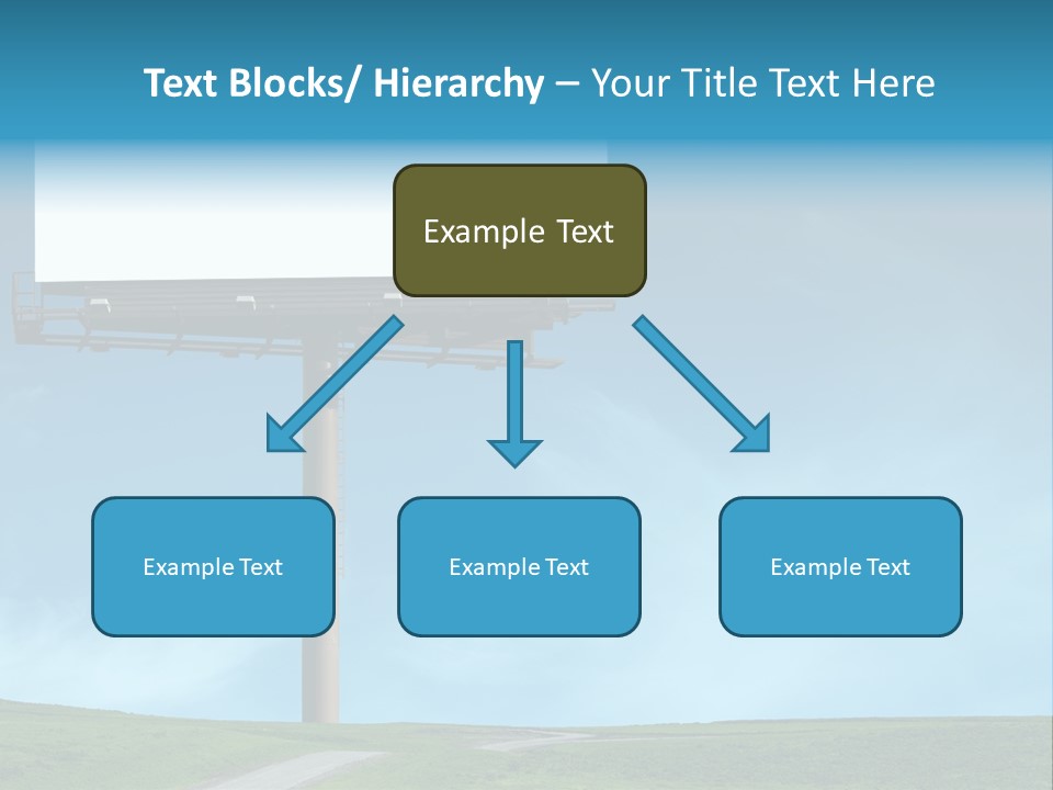 Blank Billboard In A Field With A Blue Sky PowerPoint Template