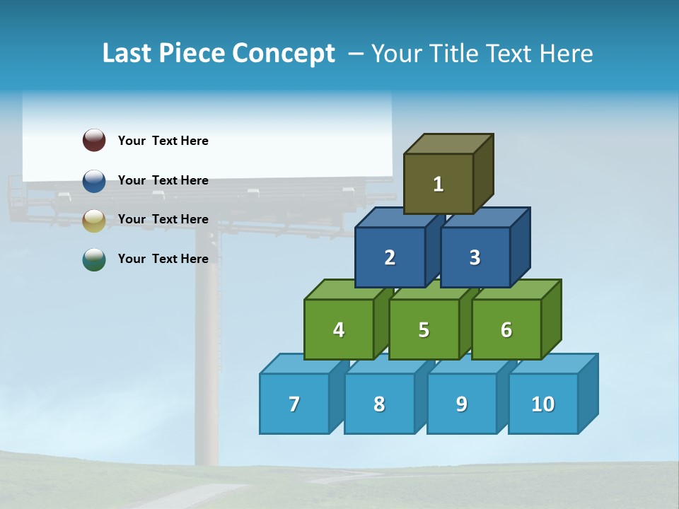 Blank Billboard In A Field With A Blue Sky PowerPoint Template