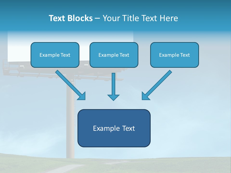 Blank Billboard In A Field With A Blue Sky PowerPoint Template