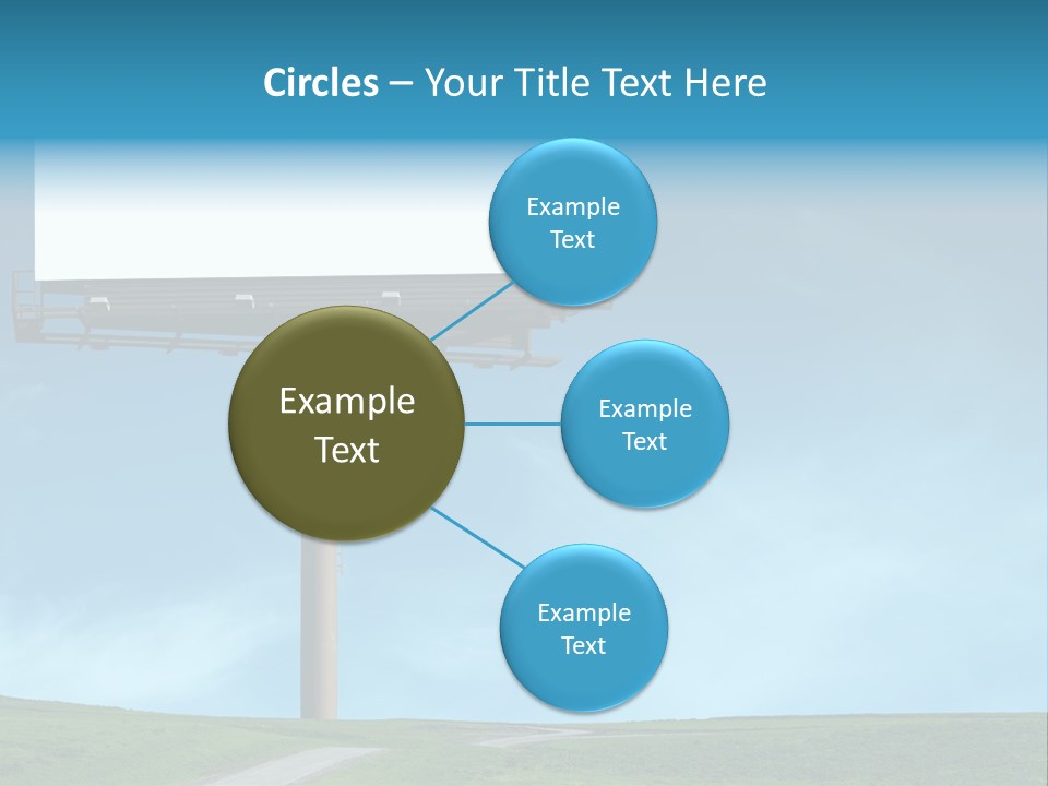Blank Billboard In A Field With A Blue Sky PowerPoint Template