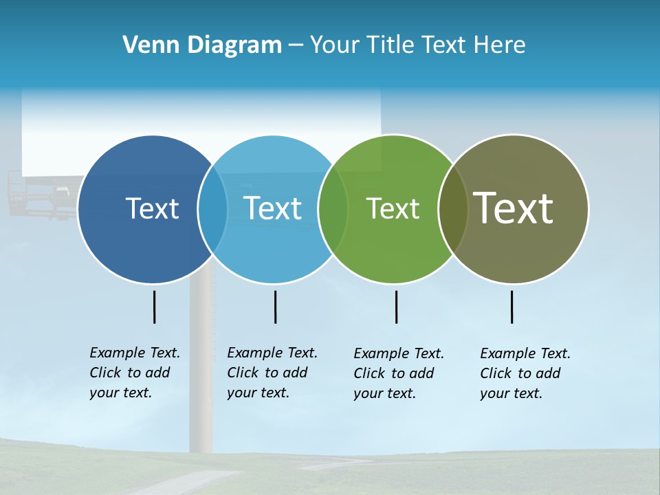 Blank Billboard In A Field With A Blue Sky PowerPoint Template