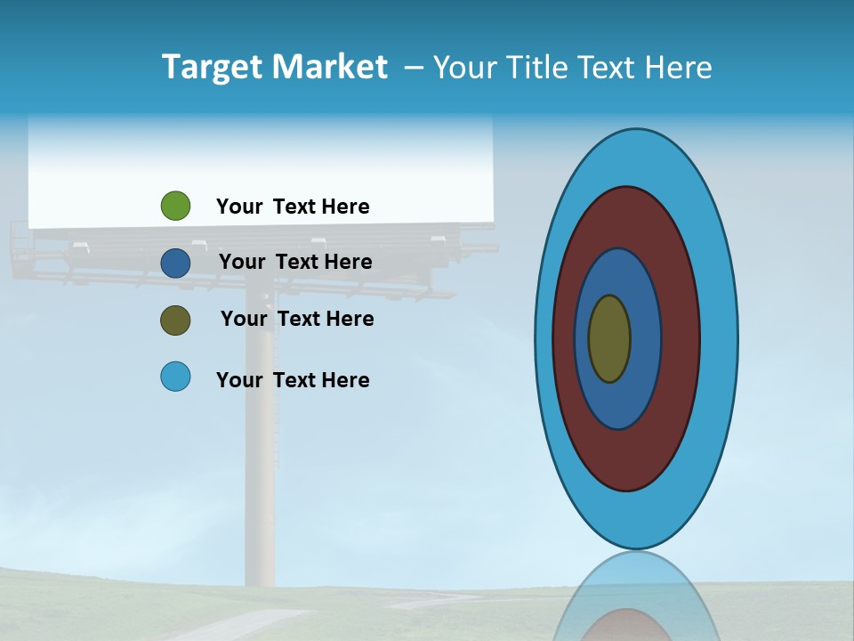 Blank Billboard In A Field With A Blue Sky PowerPoint Template