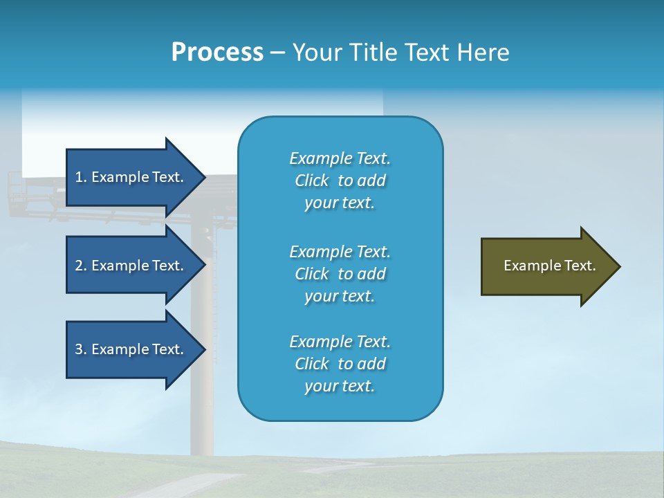 Blank Billboard In A Field With A Blue Sky PowerPoint Template