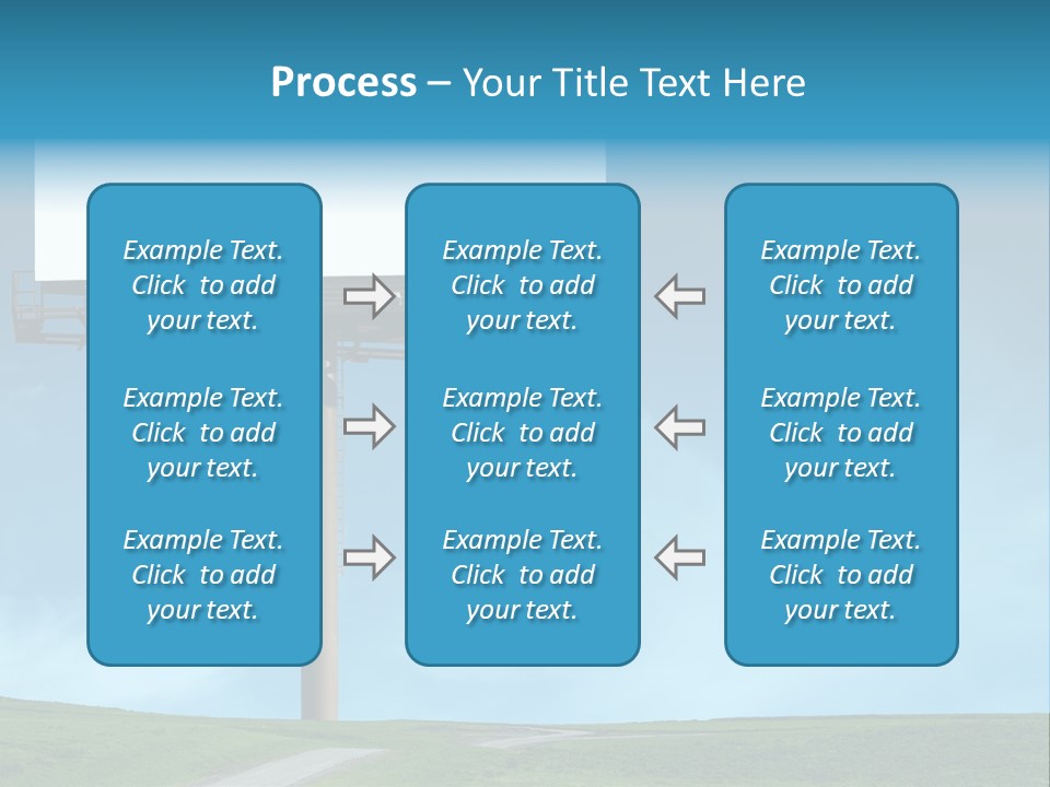 Blank Billboard In A Field With A Blue Sky PowerPoint Template