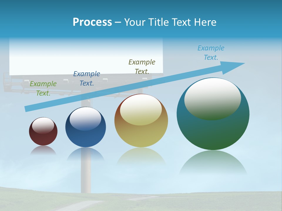 Blank Billboard In A Field With A Blue Sky PowerPoint Template