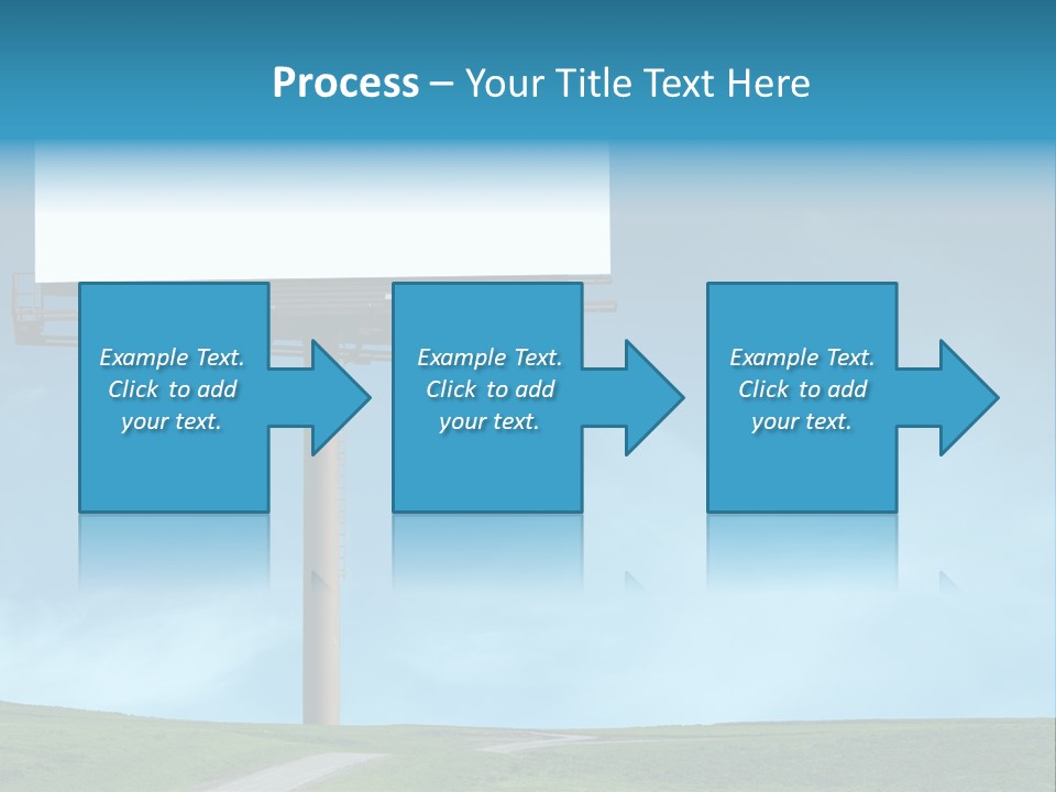 Blank Billboard In A Field With A Blue Sky PowerPoint Template