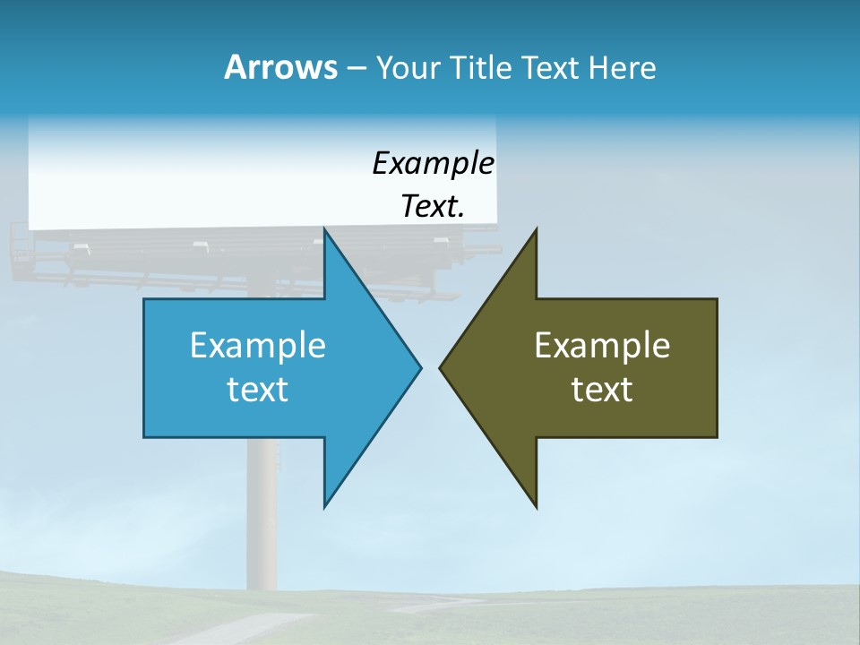 Blank Billboard In A Field With A Blue Sky PowerPoint Template