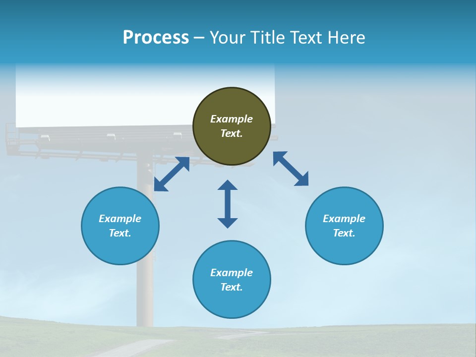 Blank Billboard In A Field With A Blue Sky PowerPoint Template